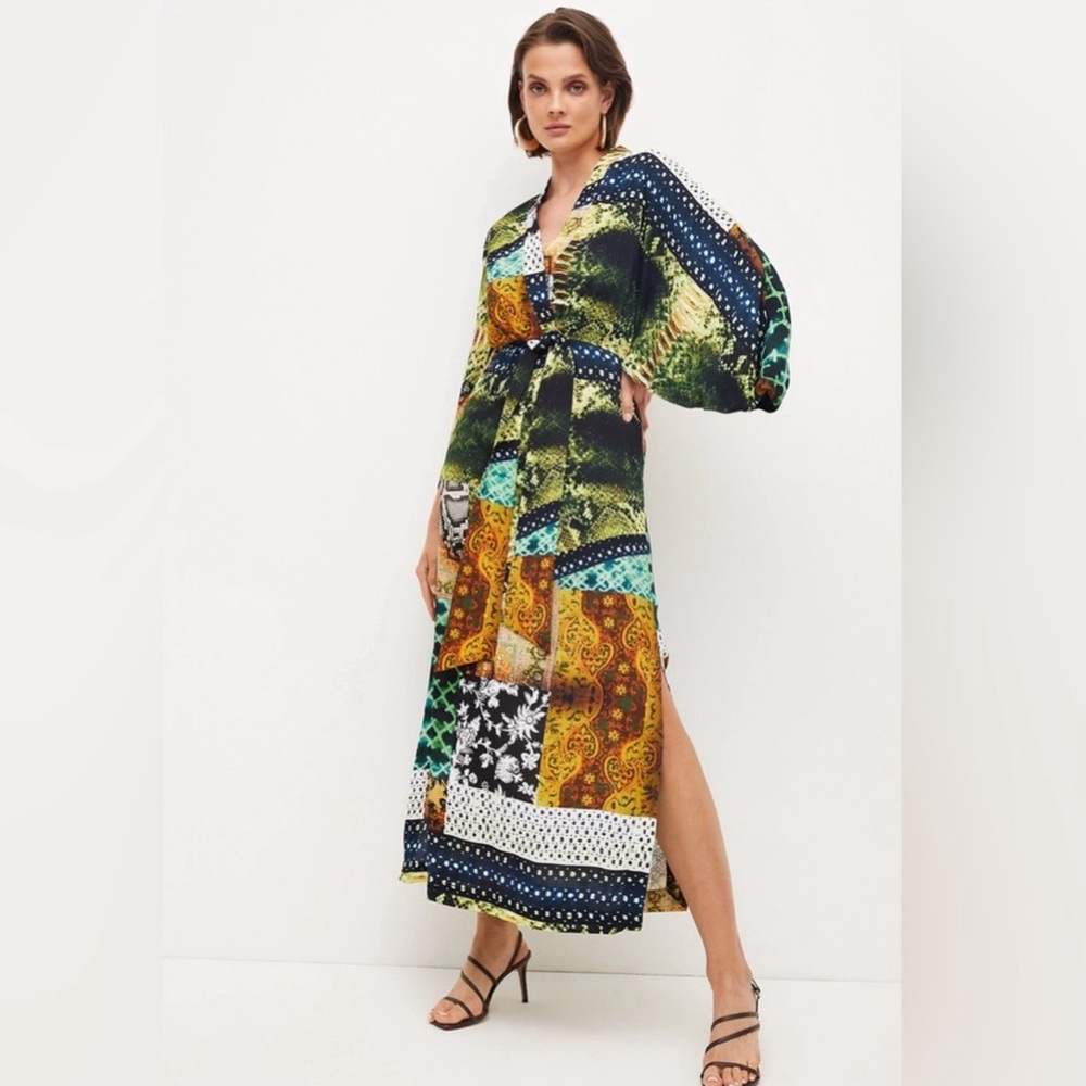 Kimono maxi Dress New With Tags